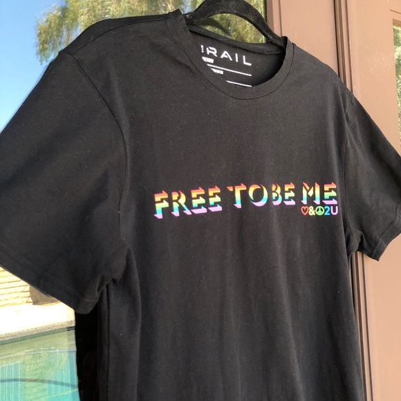Rail Pride Black with Rainbow Graphic Tee M - Picture 3 of 8